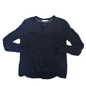 Boden Women's Black Sheer Panel Blouse 12